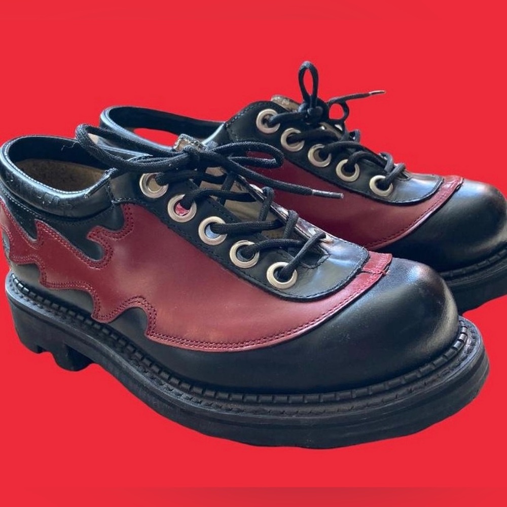 RARE!!! VINTAGE JOHN FLUEVOG ANGEL FLAME SHOES SIZE 5 MENS SIZE 7 WOMENS 38